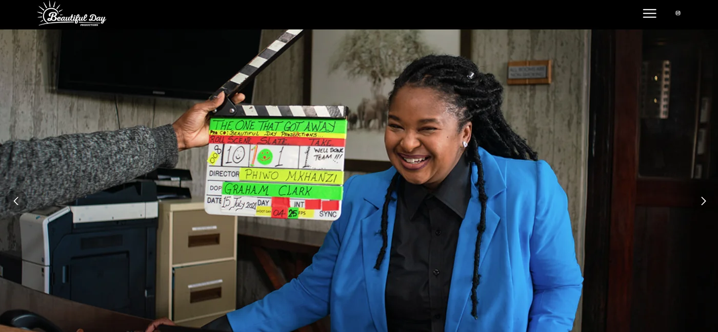 Beautiful Day Productions website design