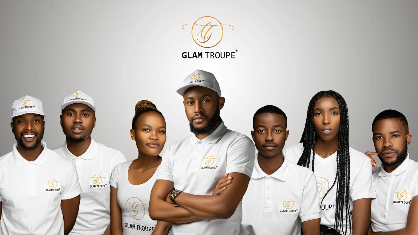 Post-production composite of Glamp Troupe members
